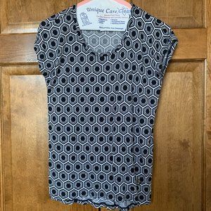 MICHAEL Michael Kors Navy Blue Print Shirt - Size XS